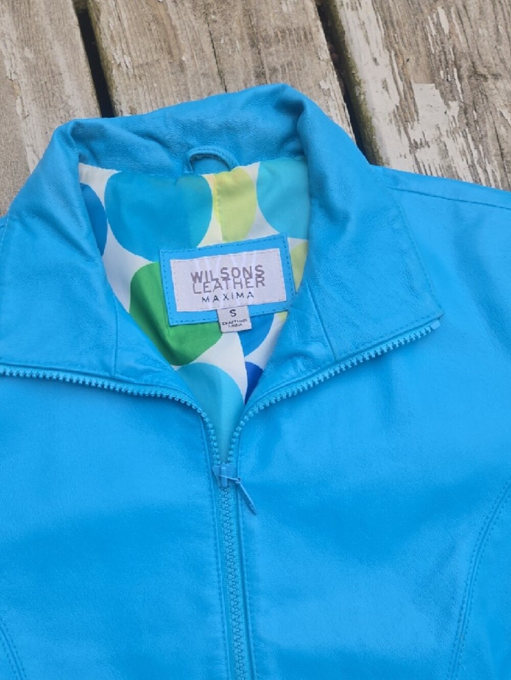 Wilsons Leather Red and Bright Blue And Gray Jackets For Small Womens. - Picture 7 of 11